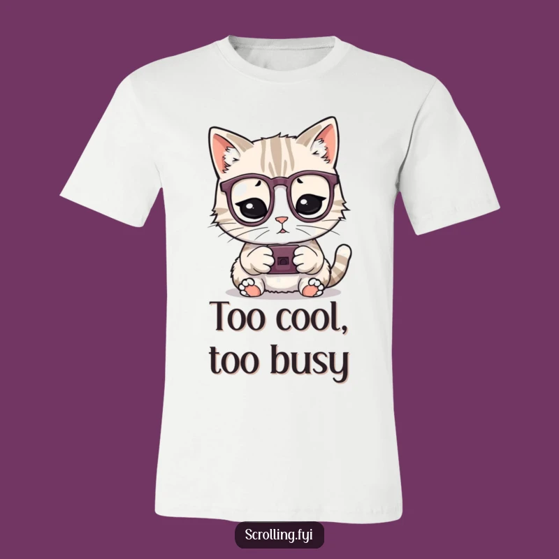 Funny Cat Techie T-Shirt: Adorable & Hilarious Feline Gadget Gift