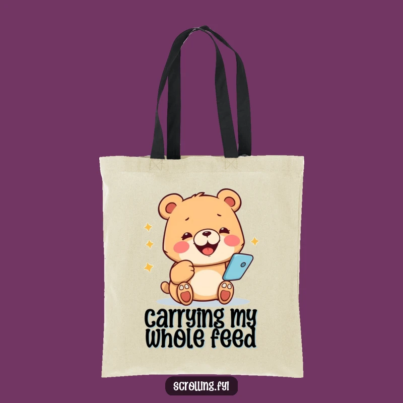 Funny Bear Tote Bag: Hilarious Shopping Companion, Perfect Funny Gift!