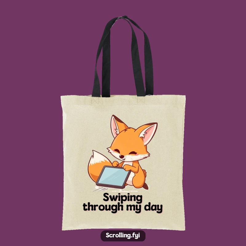 Funny Fox Tote Bag: Speedy Swiper Design, Chic & Humorous Gift!