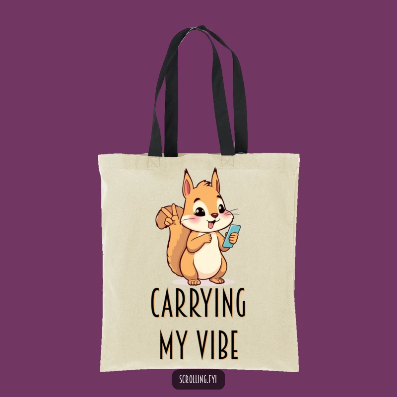 Funny Silly Squirrel Peace Phone Tote Bag - Chic & Hilarious Accessory